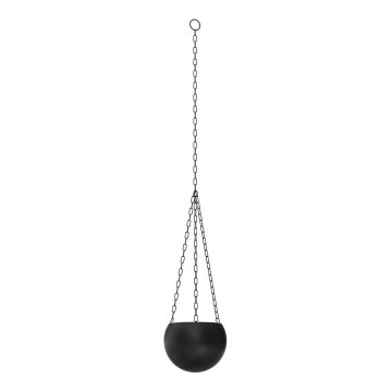 Pot de fleurs suspendu 155x27 cm noir