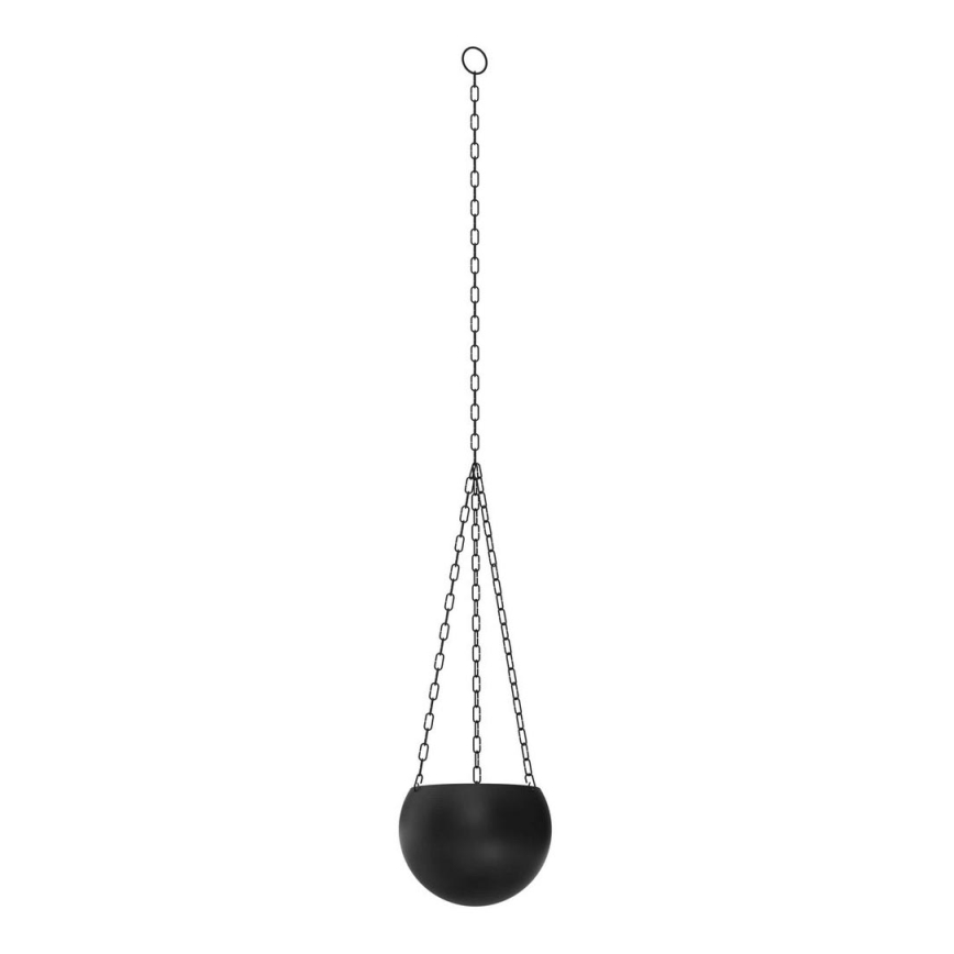 Pot de fleurs suspendu 155x27 cm noir