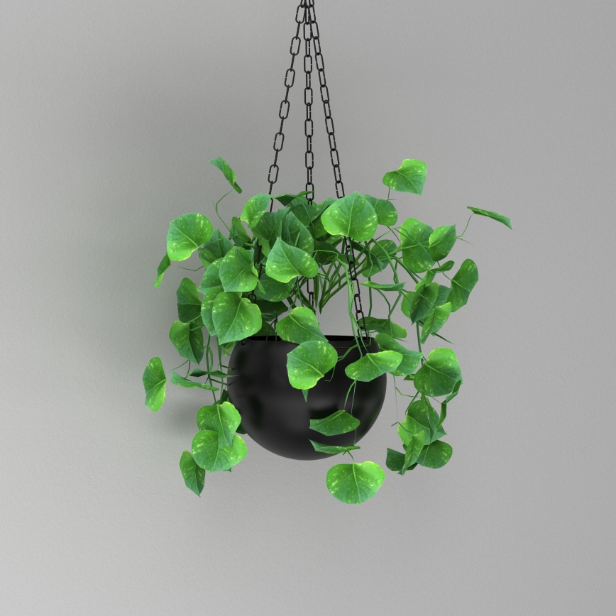 Pot de fleurs suspendu 155x27 cm noir