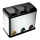 Poubelle de tri sélectif 24 l, noir/inox
