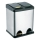 Poubelle pour le tri des déchets 16 l noir/acier inoxydable