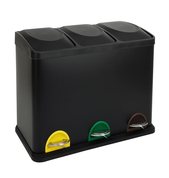 Poubelle pour le tri des déchets 45 l noir