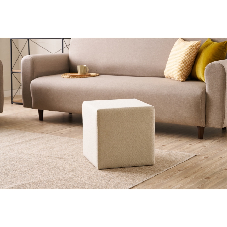 Pouf CUBI 40x40 cm crème
