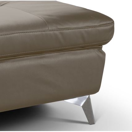 Pouf en cuir SALERNO II 66x100 cm marron