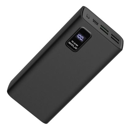 Power Bank met LED display Stroom Levering 30000 mAh 3,7V zwart