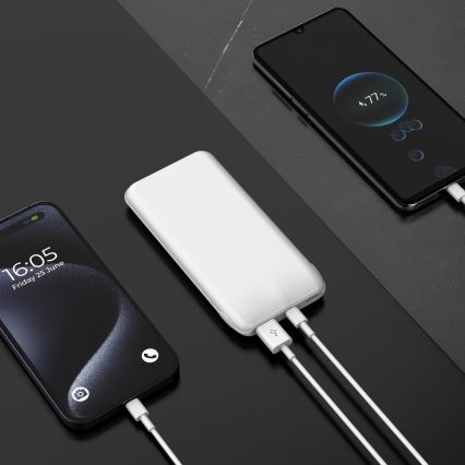 Powerbank 10000 mAh 10W Power Delivery 2xUSB-C + 1xUSB-A wit