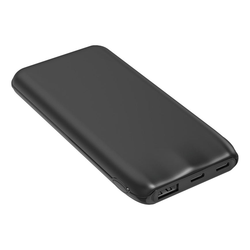 Powerbank 10000 mAh 10W Power Delivery 2xUSB-C + 1xUSB-A zwart