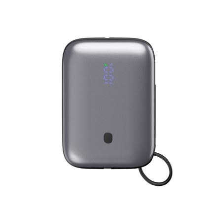 Powerbank 10000 mAh 20W Power Delivery Compact met ingebouwde oprolbare USB-C-kabel 1m zwart