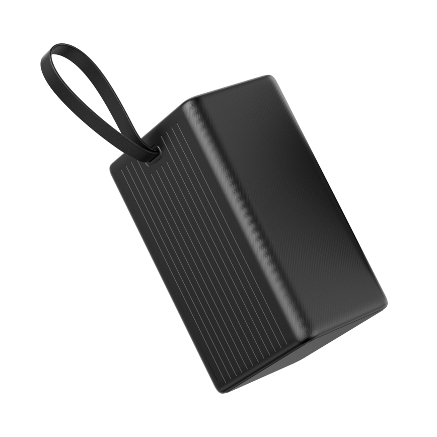 Powerbank 80000 mAh 20W Power Delivery 4x USB-A + 2x USB-C met LED-zaklamp en 1m USB-C-kabel zwart