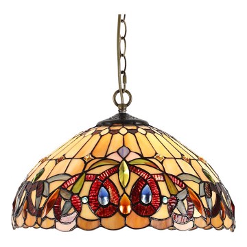 Prezent 1704 - Hanglamp aan een ketting TIFFANY 2xE27/60W/230V