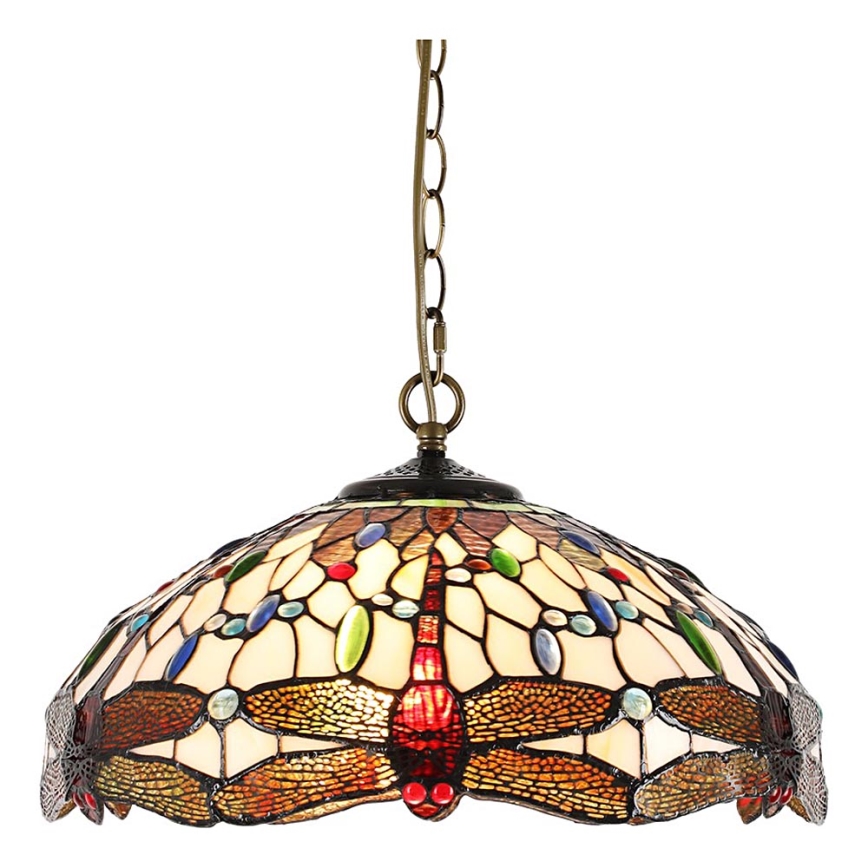 Prezent 1708 - Hanglamp aan een ketting TIFFANY 2xE27/60W/230V