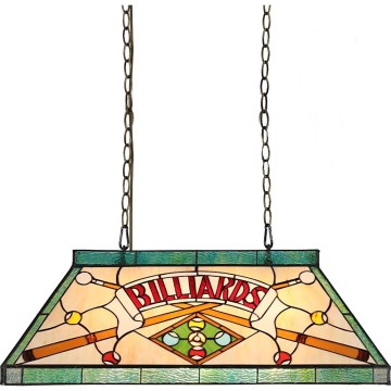 Prezent 1715 - Lustre à chaîne TIFFANY BILLIARD 3xE27/60W/230V