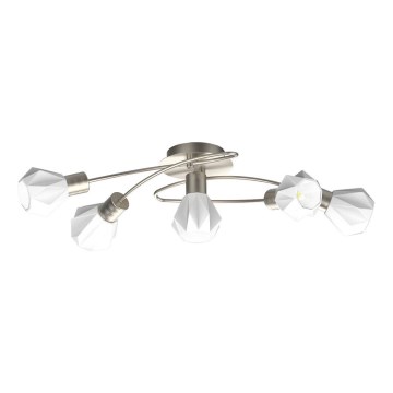 Prezent 27512 - Bevestigde hanglamp METIS 5xE14/40W/230V mat chroom