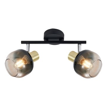 Prezent 27514 - Spot PEGAS 2xE14/40W/230V zwart/gerookt