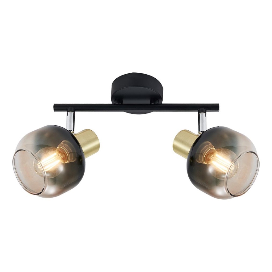 Prezent 27514 - Spot PEGAS 2xE14/40W/230V zwart/gerookt