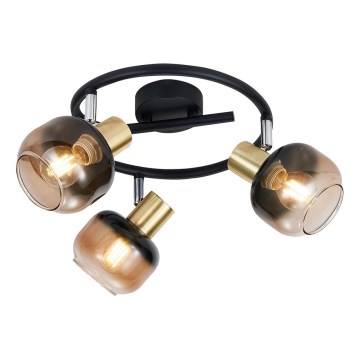 Prezent 27515 - Spot PEGAS 3xE14/40W/230V zwart/gerookt