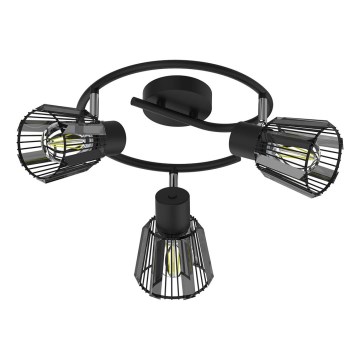 Prezent 27518 - Spot PONTEO 3xE27/40W/230V zwart