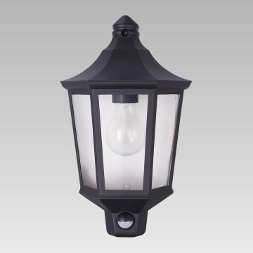 Prezent 31601 - Buitenlamp met sensor TULSA 1xE27/60W/230V IP44
