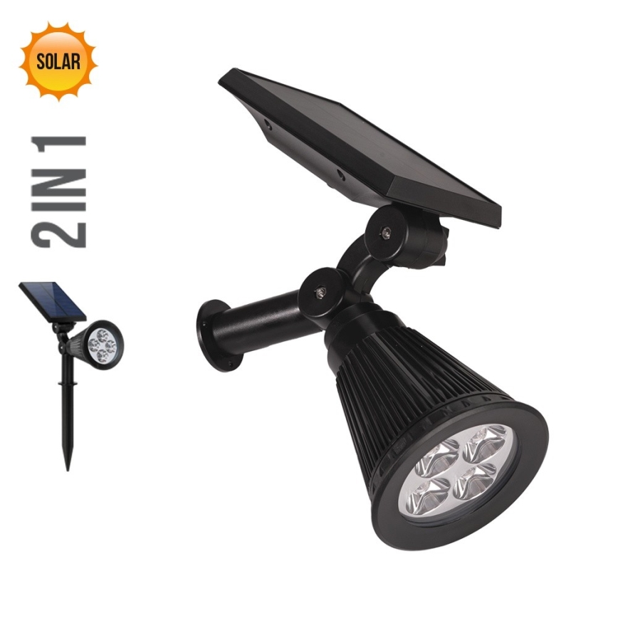 Prezent 65286 - LED Solar lamp 2in1 LION LED/2W/3,7V IP44 2220 mAh