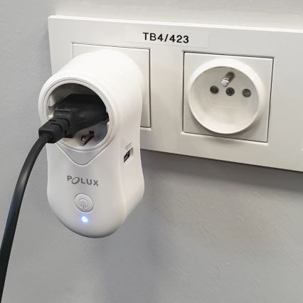 Prise connectée SMART 3400W/230V Wi-Fi Tuya + USB SCHUKO