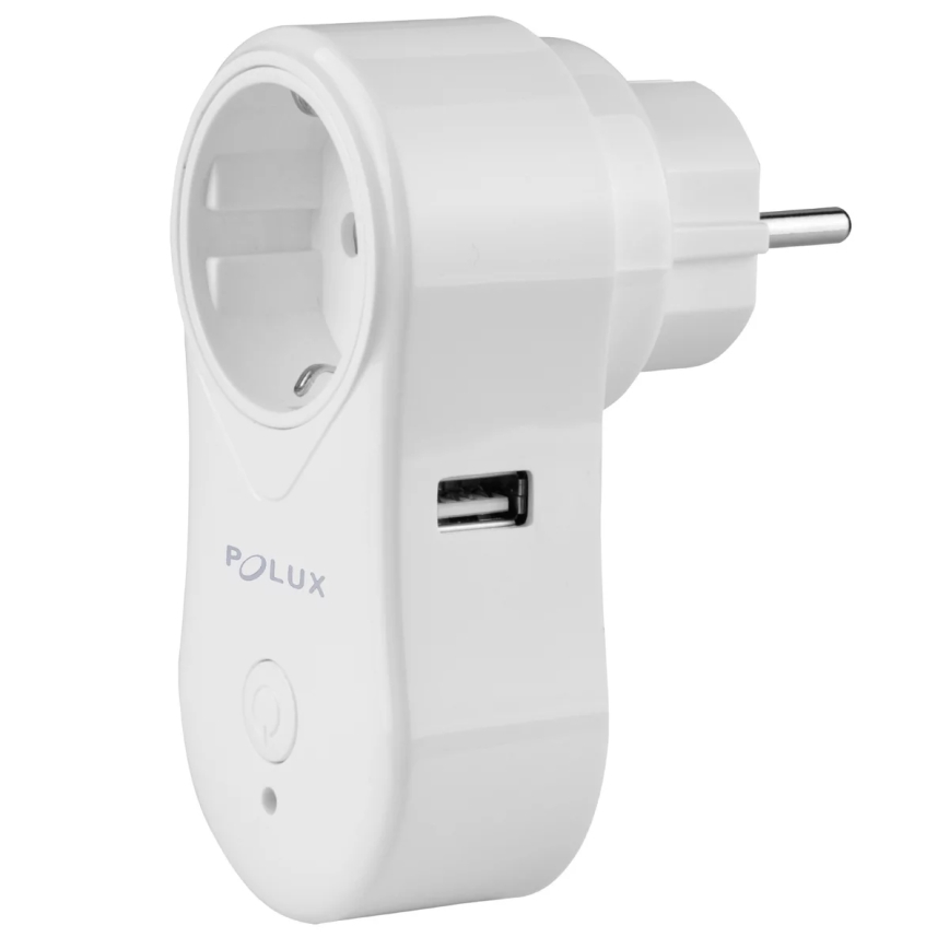 Prise connectée SMART 3400W/230V Wi-Fi Tuya + USB SCHUKO