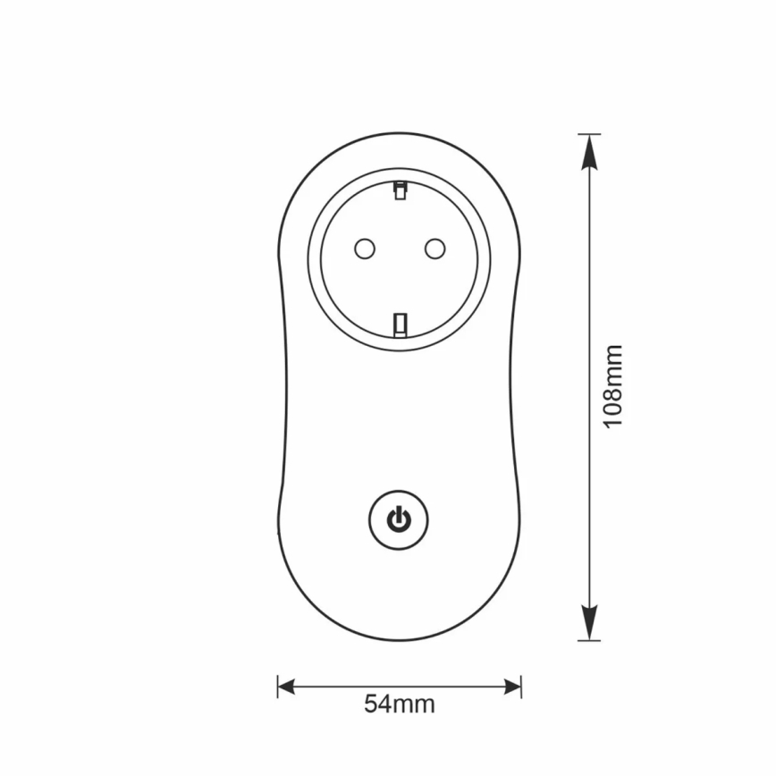 Prise connectée SMART 3400W/230V Wi-Fi Tuya + USB SCHUKO