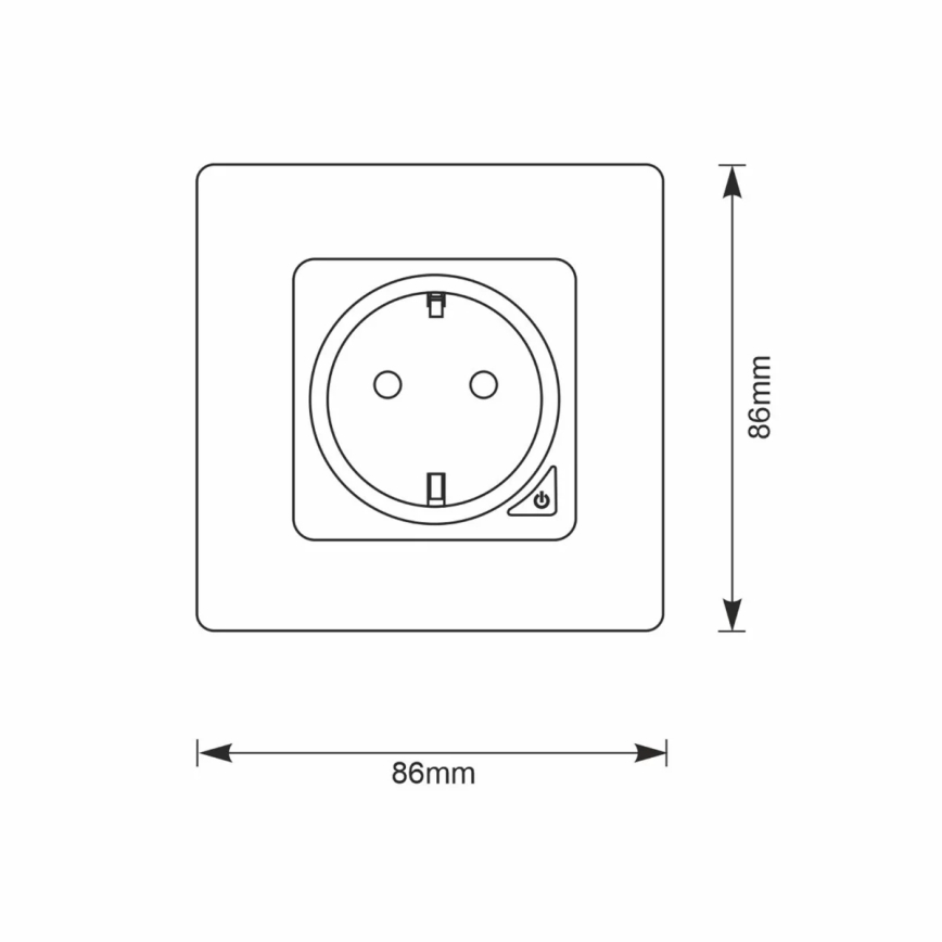 Prise connectée SMART 3680W/230V/16A Wi-Fi Tuya SCHUKO