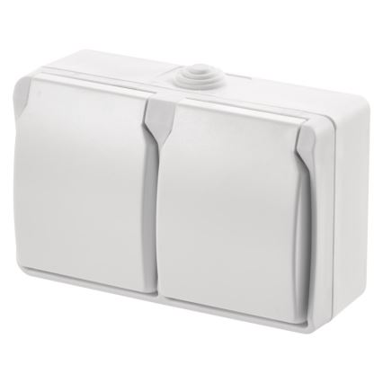 Prise d'extérieur 2xFRENCH 250V/16A IP44