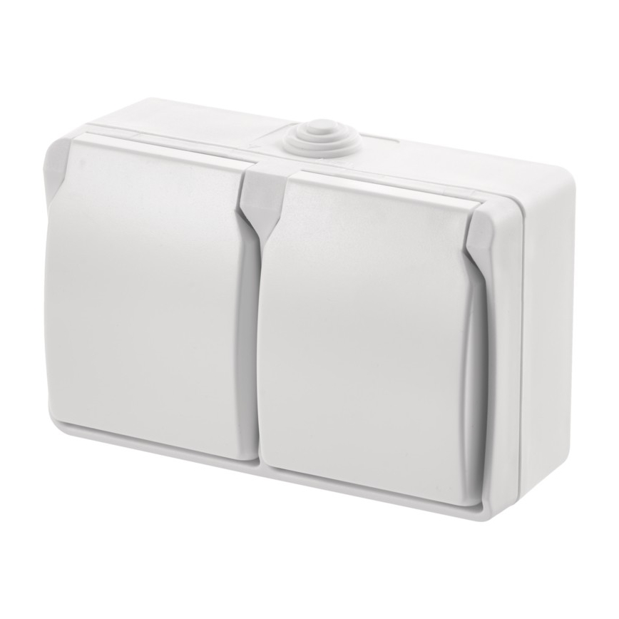 Prise d'extérieur 2xFRENCH 250V/16A IP44
