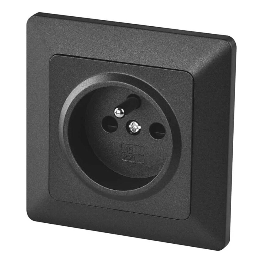 Prise domestique 250V/16A anthracite