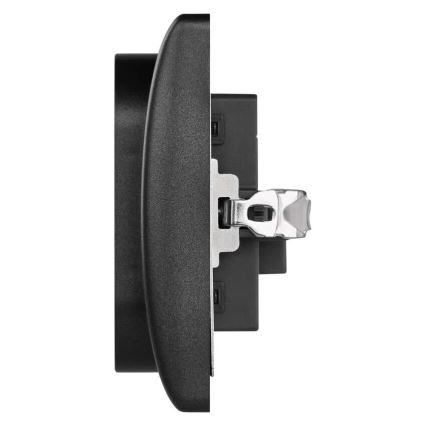 Prise double domestique 250V/16A anthracite