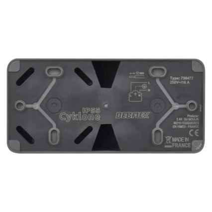 Prise double pour environnement humide IP55