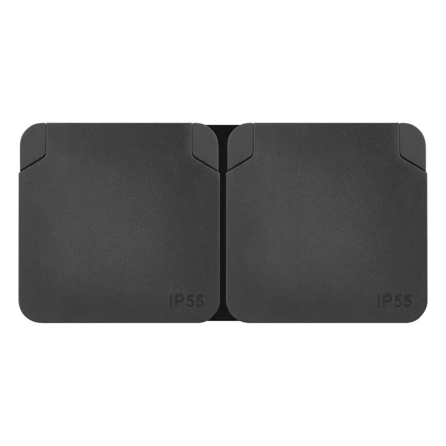 Prise double pour environnement humide IP55