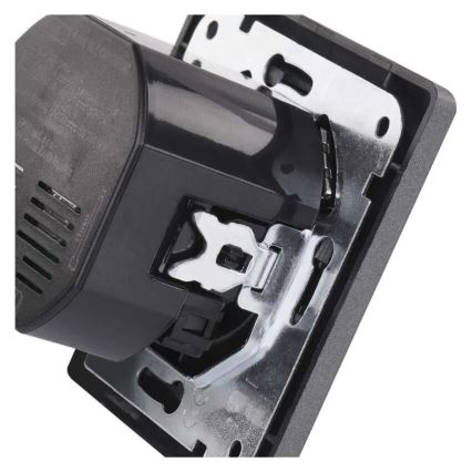 Prise murale française 250V/16A avec USB-A+USB-C, anthracite