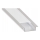 Profil à encastrer pour rubans LED 1 m, argenté/blanc