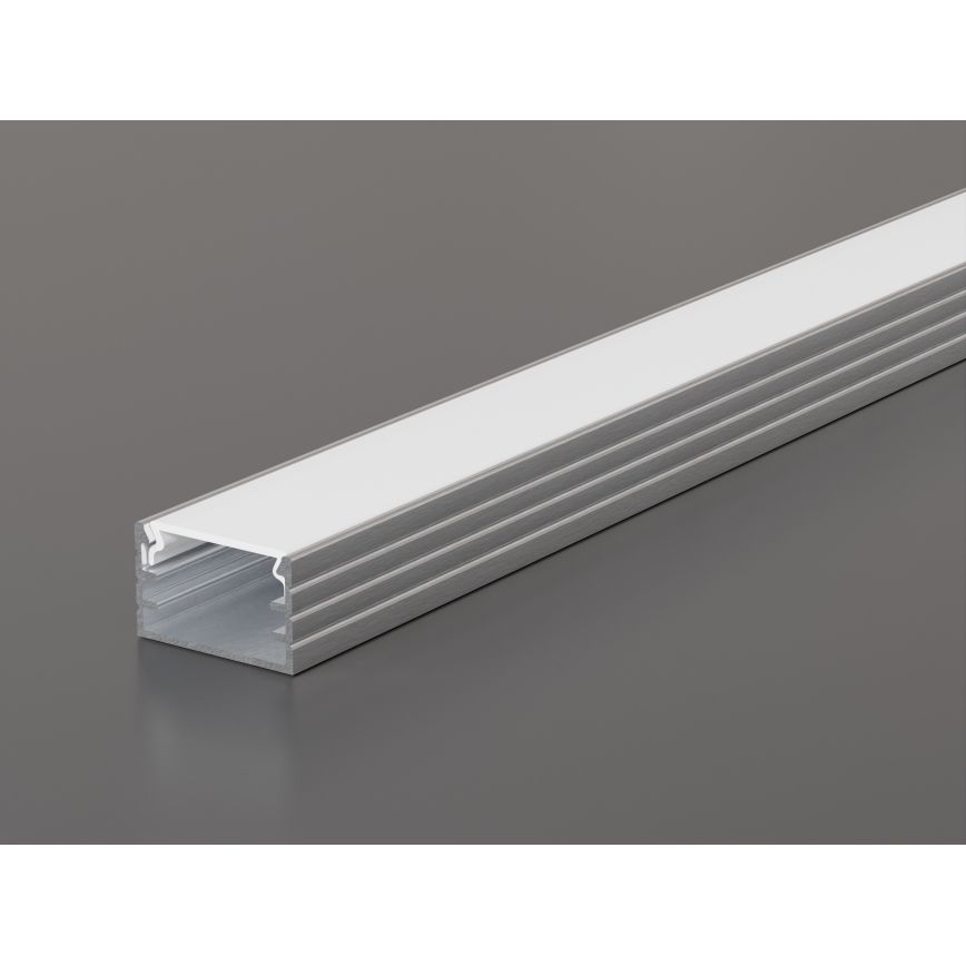 Profil encastrable pour rubans LED 1 m argenté/blanc