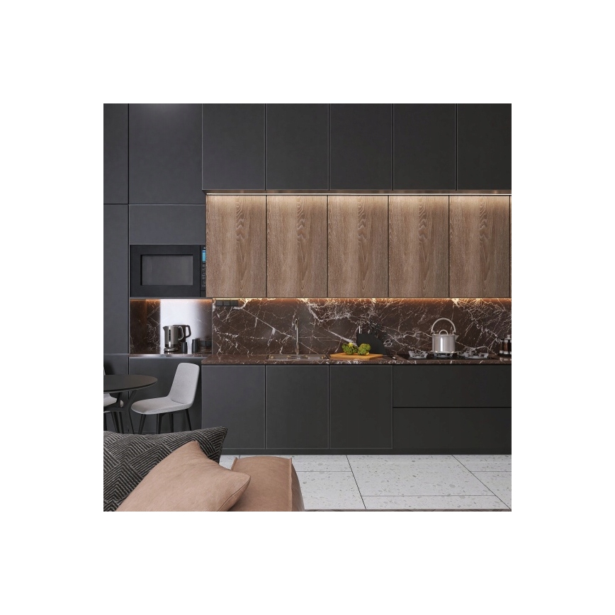 Profil encastrable pour rubans LED — 1 m, noir/blanc