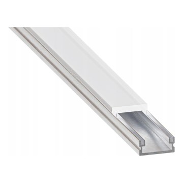 Profilé encastrable pour rubans LED 1 m argent/blanc