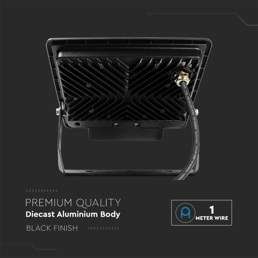 Projecteur avec détecteur LED/50W/230V 4000K IP65 noir