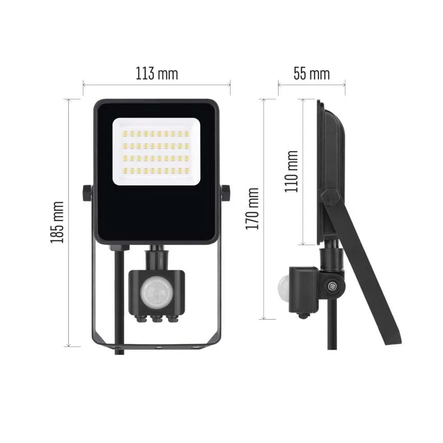 Projecteur avec détecteur VISIO LED/20W/230V 4000K IP65