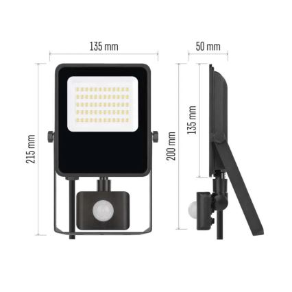 Projecteur avec détecteur VISIO LED/30W/230V 4000K IP65