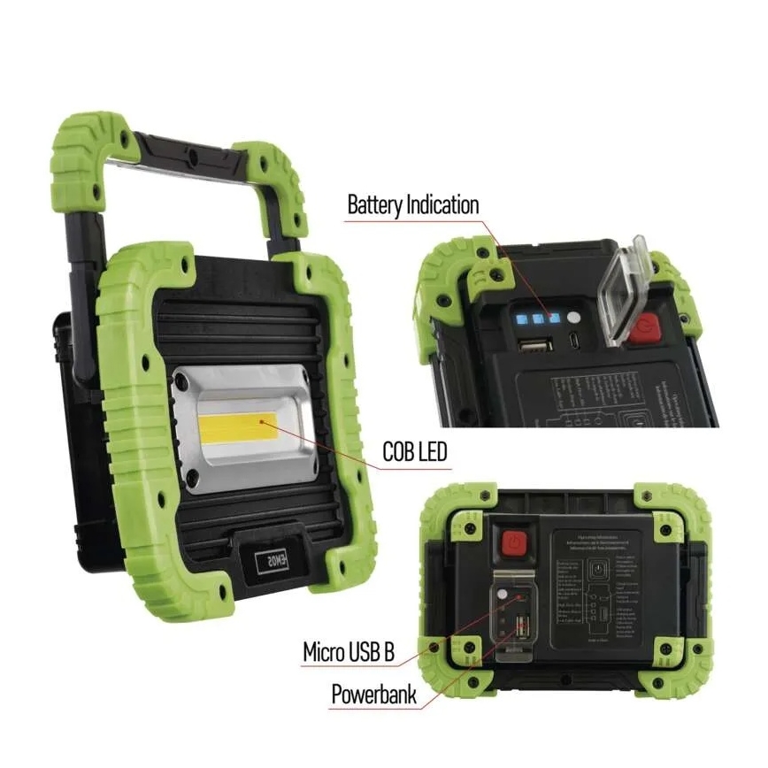 Projecteur COB rechargeable LED/3,7V 3000 mAh IP44