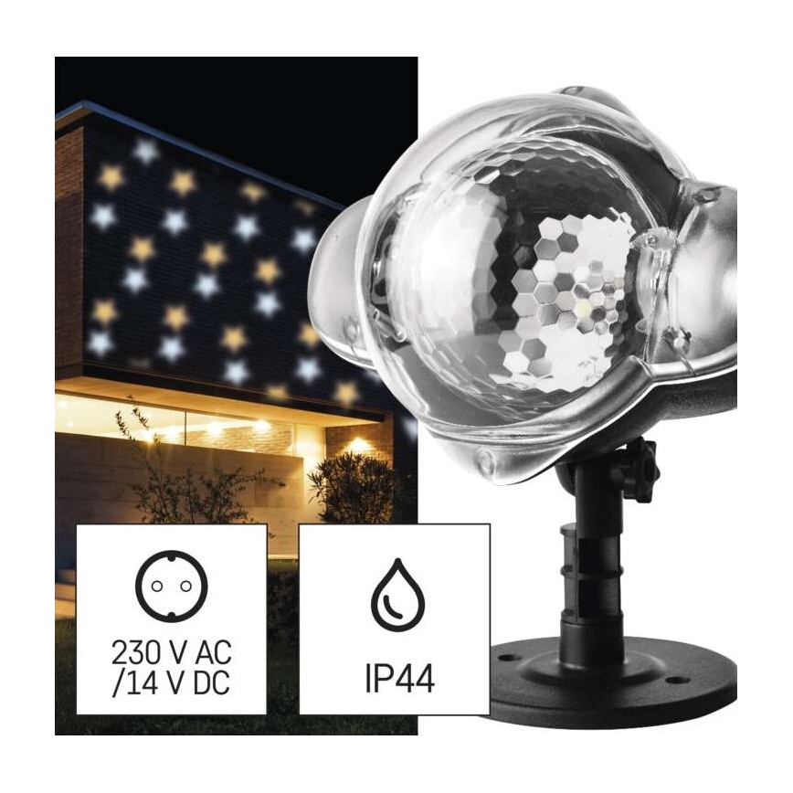 Projecteur de noël extérieur LED/4W/230V IP44 blanc chaud/froid