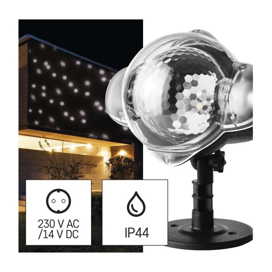 Projecteur de noël extérieur LED/4W/230V IP44 blanc