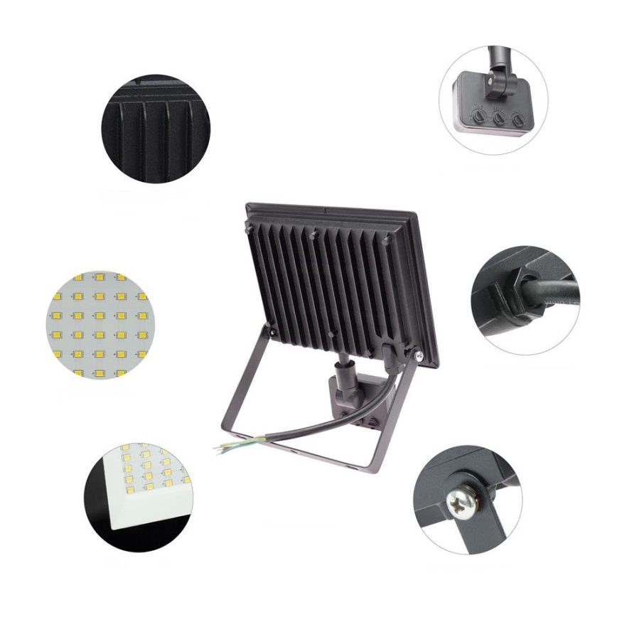 Projecteur d'extérieur avec détecteur NOCTIS LUX 3 LED/50W/230V 4000K IP44 noir
