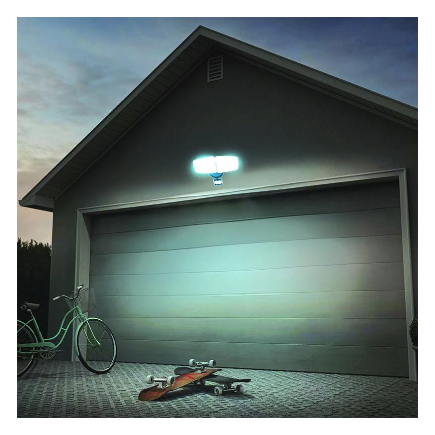 Projecteur extérieur avec détecteur LED/24W/230V 3000/4000/6000K IP54 anthracite