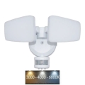 Projecteur extérieur avec détecteur LED/24W/230V 3000/4000/6000K IP54 blanc