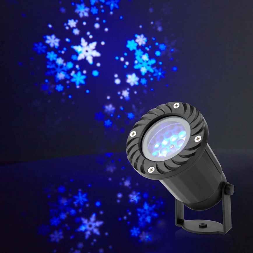 Projecteur extérieur de flocons de neige LED de Noël 5W/230V IP44