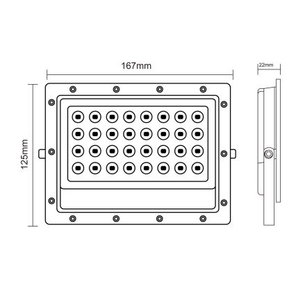 Projecteur extérieur LED/50W/230V 5000K IP65 gris