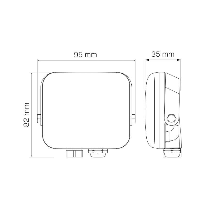 Projecteur extérieur MILKY LED/10W/230V 4000K IP65 noir